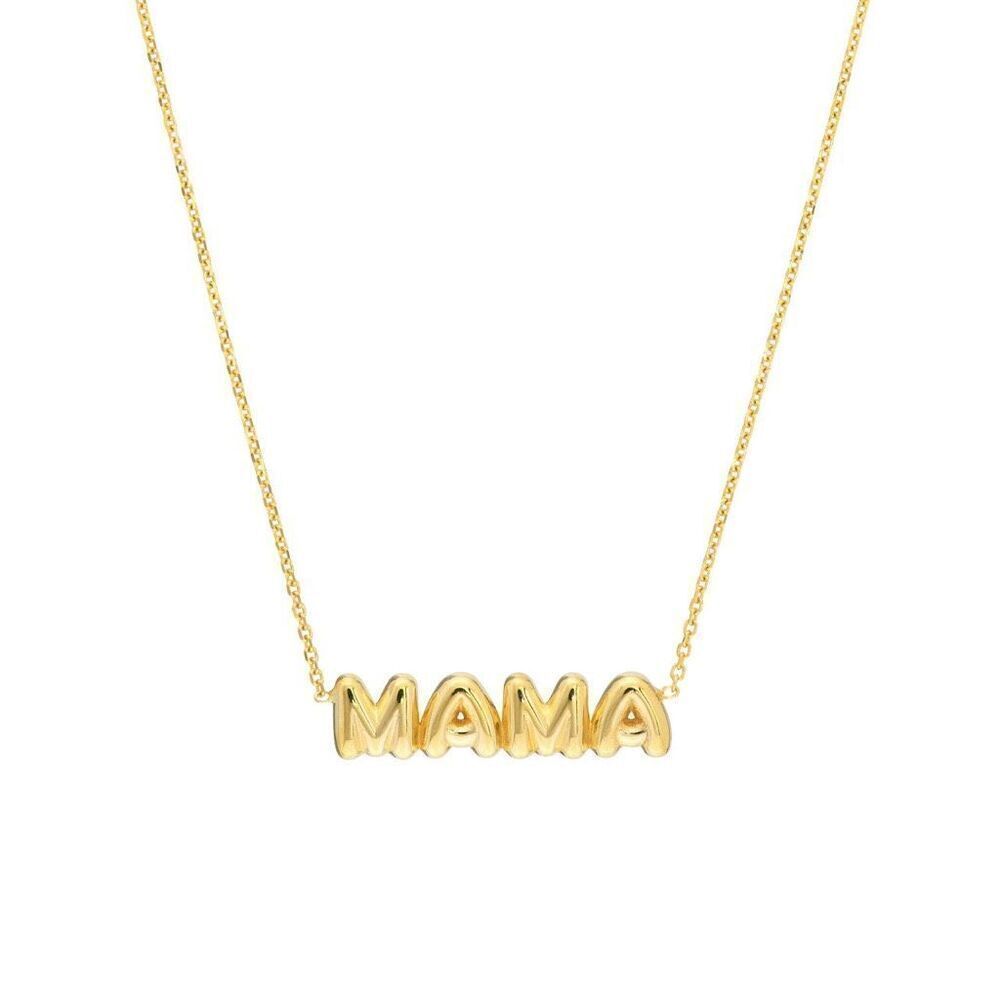 Mia Sarine Women’s Puffy Bubble Mama 18k Gold Plated Pendant Necklace